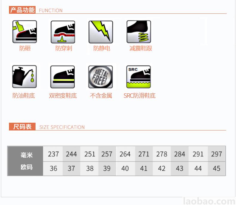 反绒牛皮安全鞋防砸防刺防静电减震足跟SRC防滑外底防油双密度整片底非金属Portwest波伟斯特